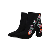 Maritza Women's Elegant Embroidered Ankle Booties